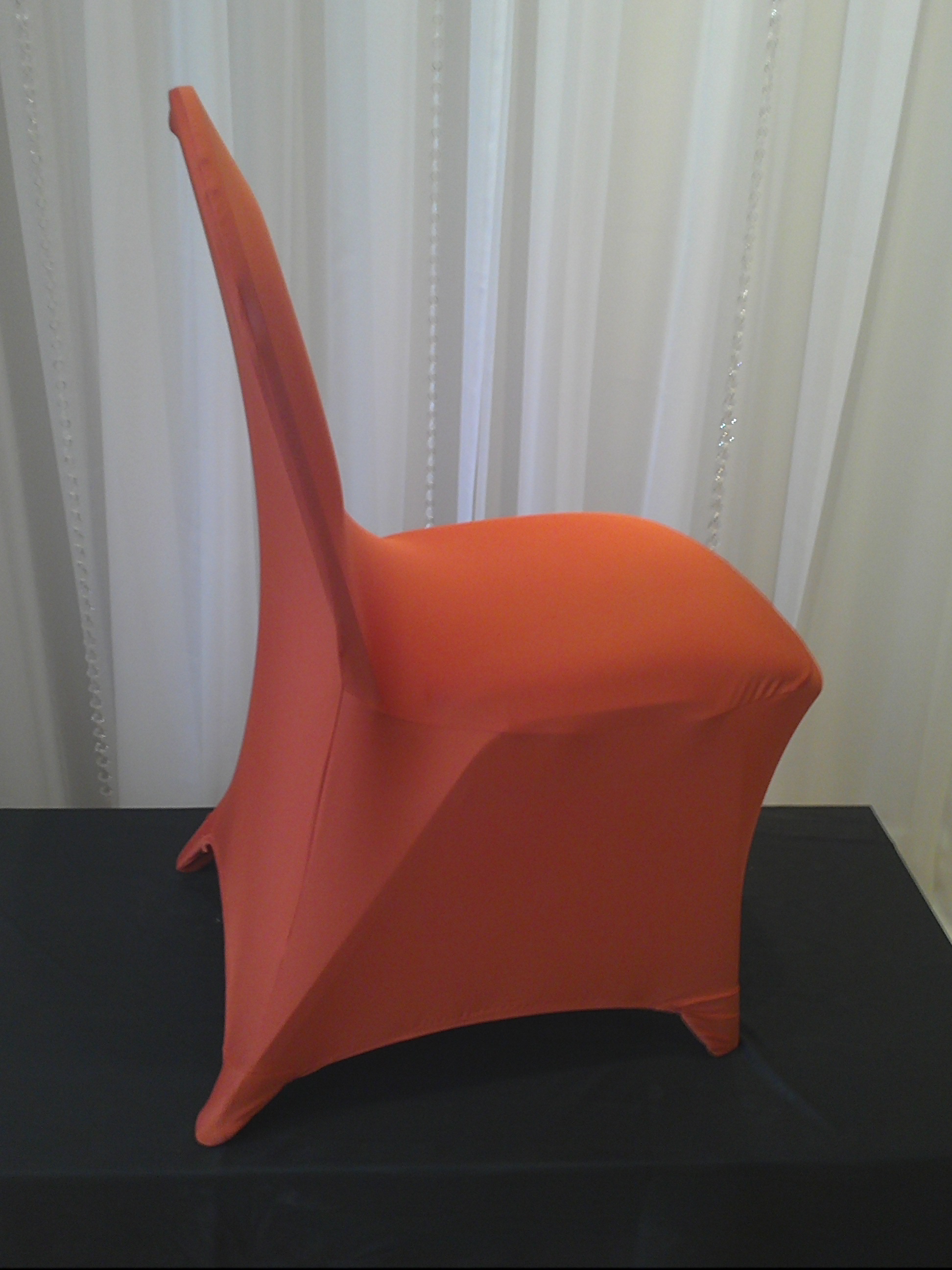 Chair Decor » Burnt Orange Stretch Chair Cover