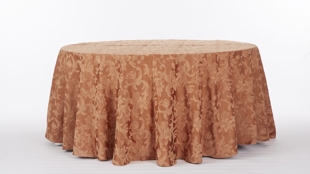 Copper Brocade Tablecloth Chair Decor